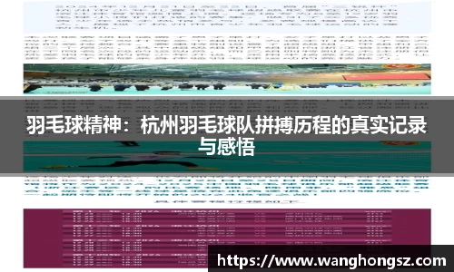 羽毛球精神：杭州羽毛球队拼搏历程的真实记录与感悟